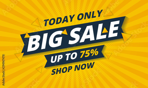 Template banner today only big sale