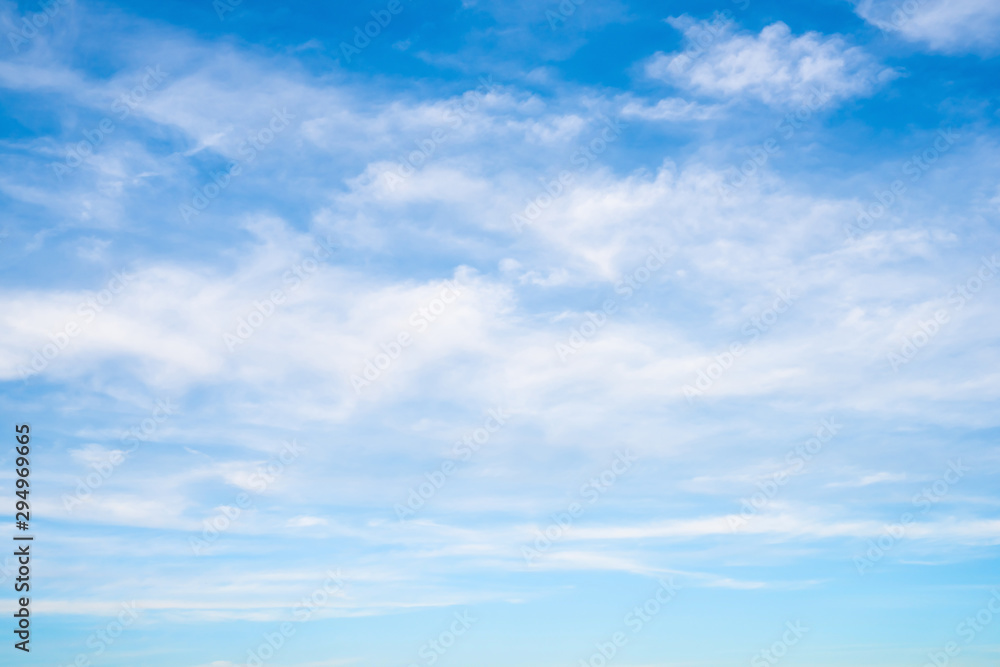 blue sky with white clouds as background or texture