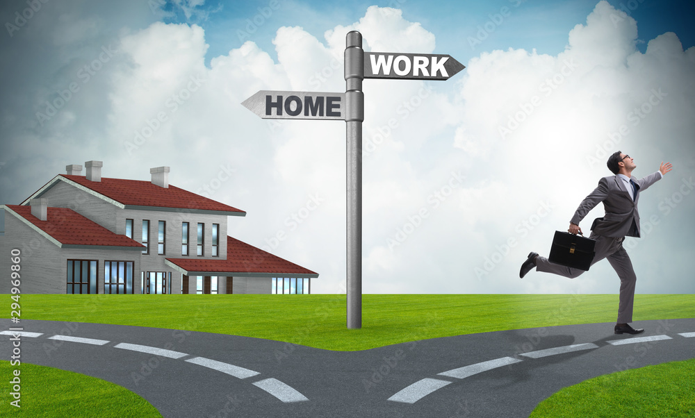 Work life or home balance business concept Work life or home balance business concept