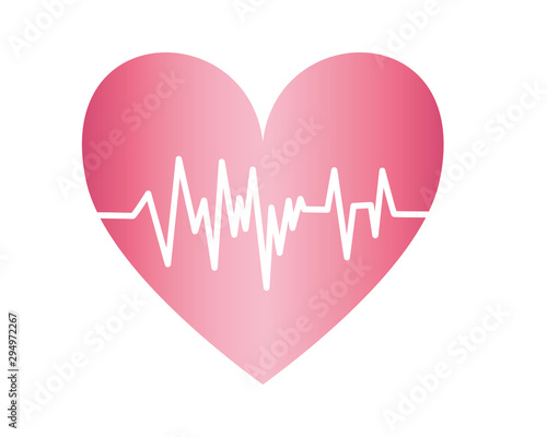 heart love campaign with pulse