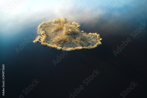 Small island isolated with water.