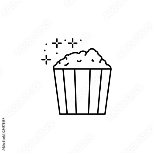 Popcorn  fast food icon. Element of Food and Drink icon. Thin line icon