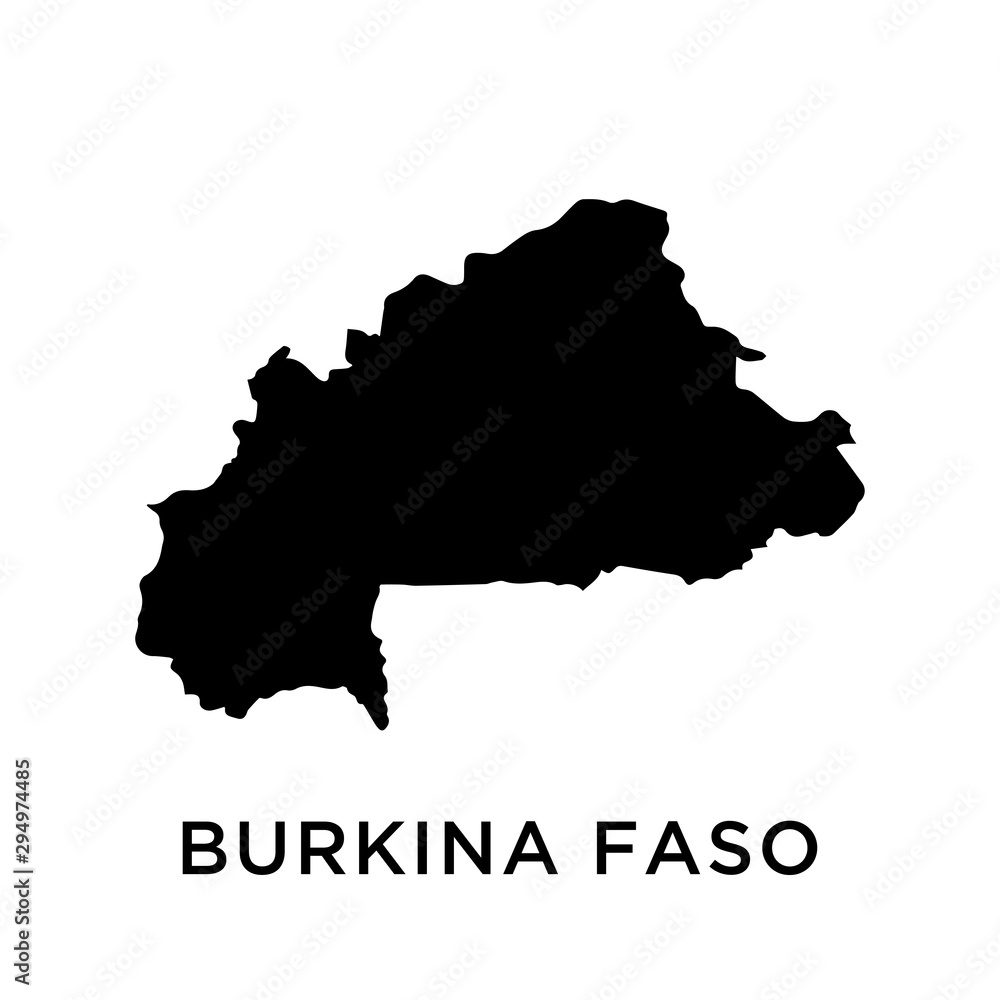 Burkina Faso map vector design template