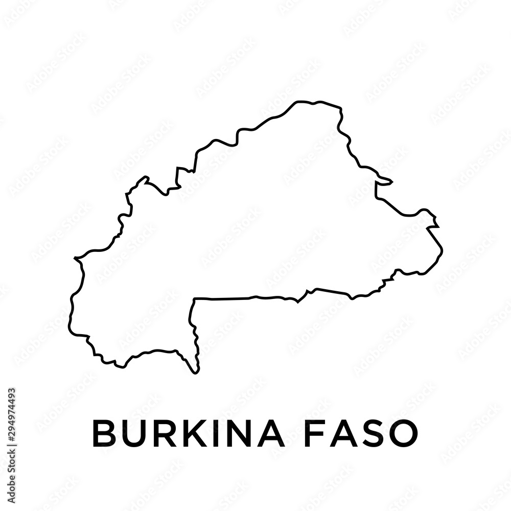 Fototapeta premium Burkina Faso map vector design template