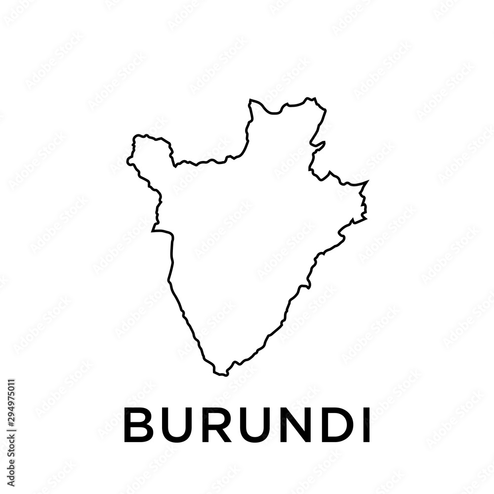 Burundi map vector design template