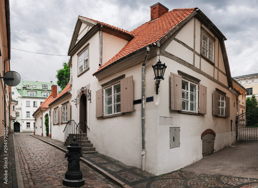 Houses in old town of Riga, Latvia