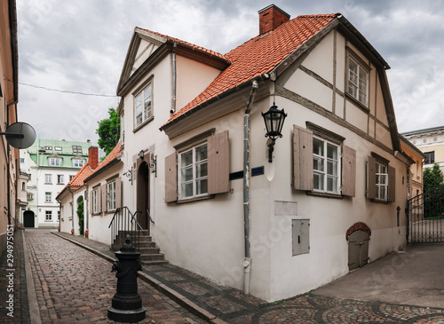Houses in old town of Riga  Latvia