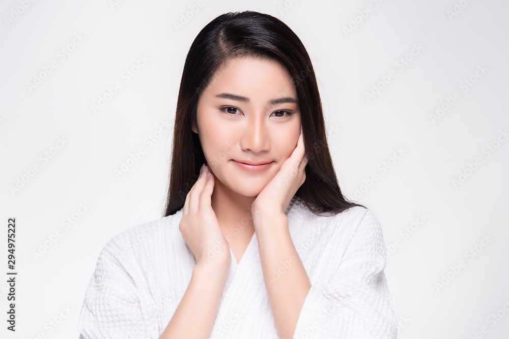 Beautiful Young Asian Woman with Clean Fresh Skin, Beautiful Young Asian Woman with Clean Fresh Skin,