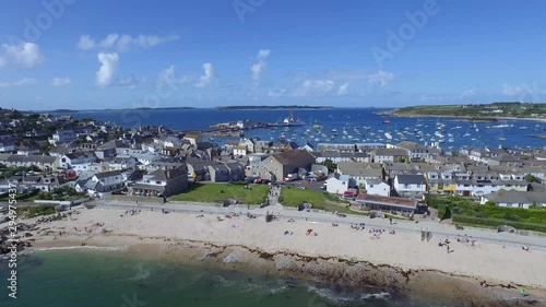 Fly above Tresco Islands | Unated Kingdom (aerial footage 4k)