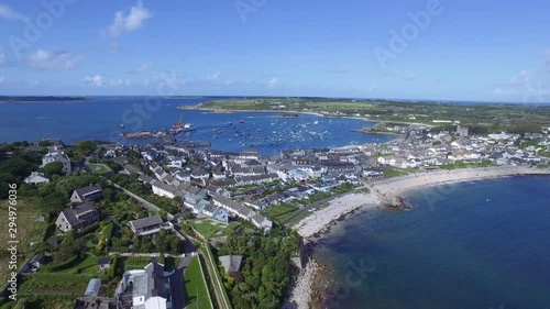 Fly above Tresco Islands | Unated Kingdom (aerial footage 4k)