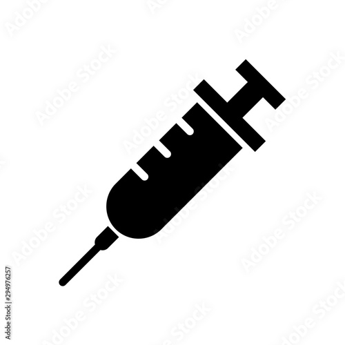 Syringe icon vector design template. Isolated on white background