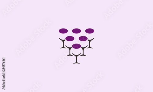 wine and glass logo