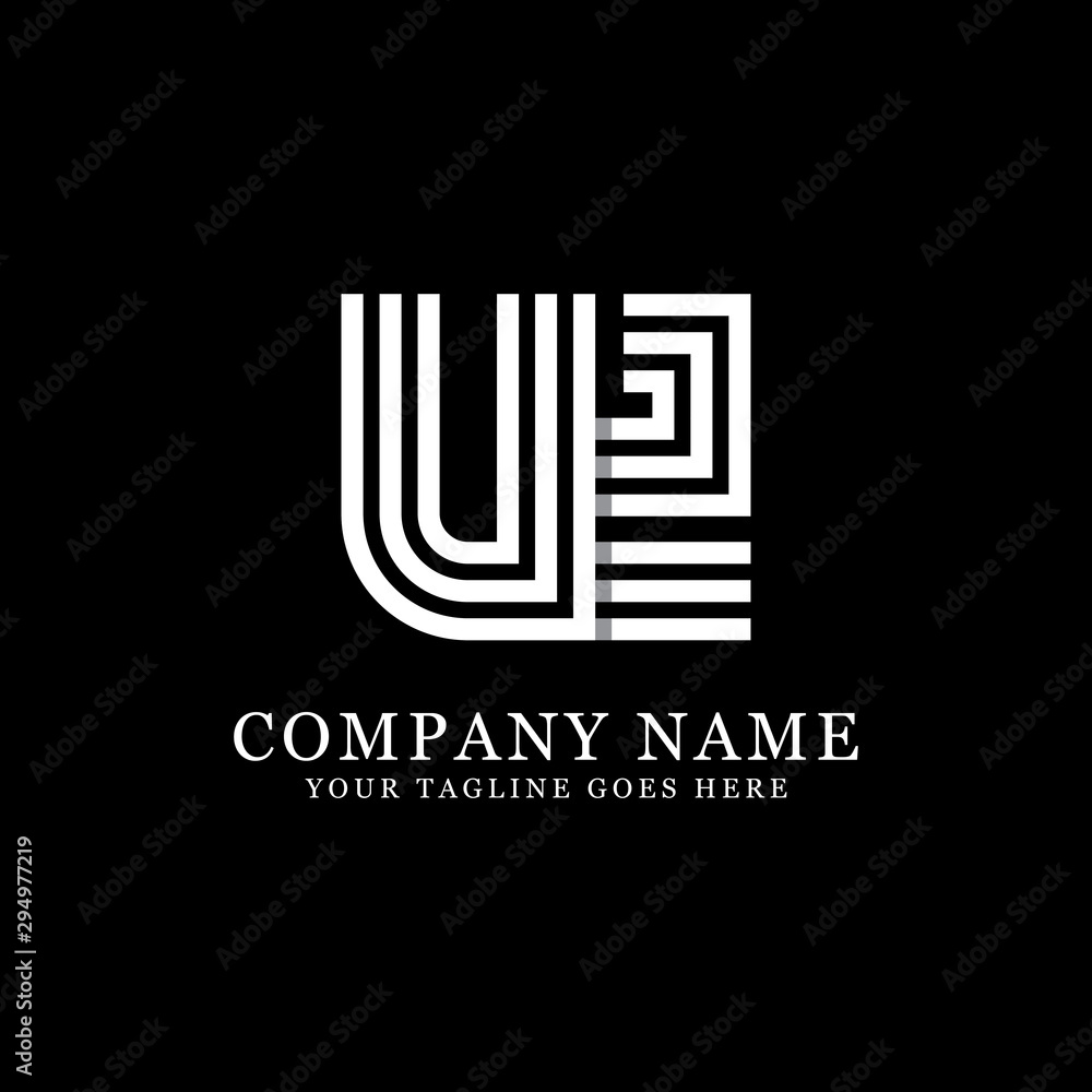 UZ initial logo designs, creative monogram logo template