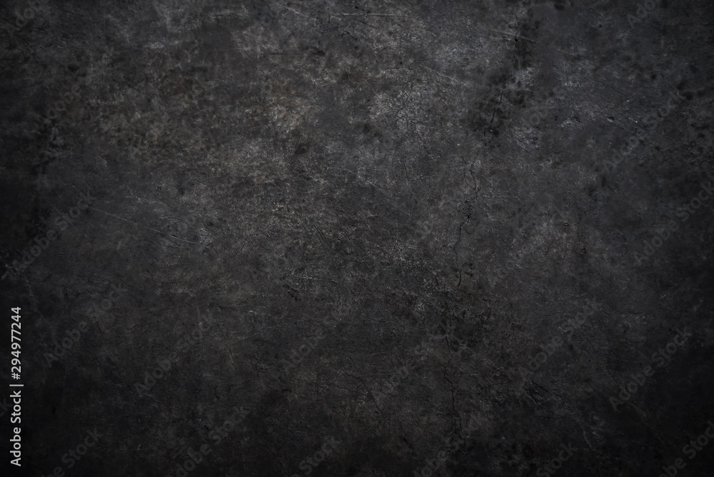 Plakat Texture of old gray concrete wall for dark background