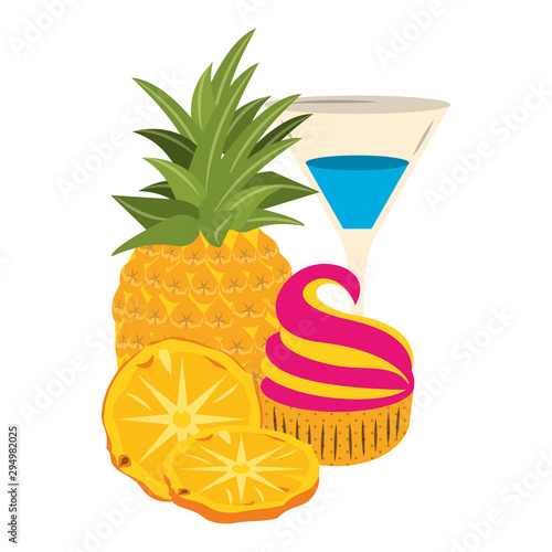 Tropical fruits design
