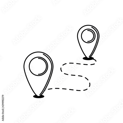 navigation pointer track vacation travel icon