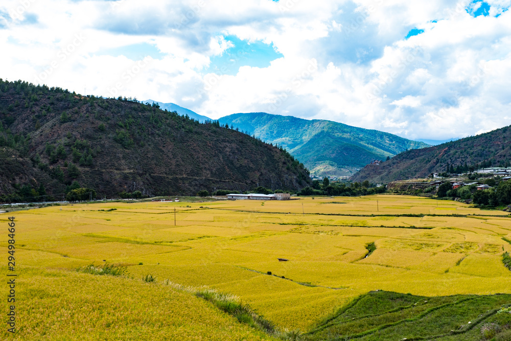 Obraz premium Bhutan Paro city