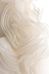Details of the bride dress fabric and beautiful embroidery wedding concept used as a background for illustrations