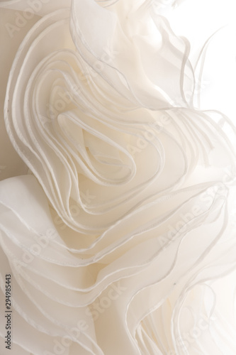 Details of the bride dress fabric and beautiful embroidery wedding concept used as a background for illustrations