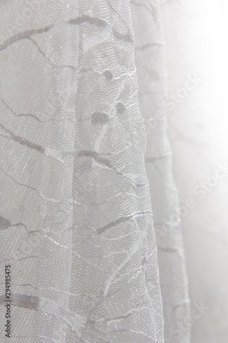 Details of the bride dress fabric and beautiful embroidery wedding concept used as a background for illustrations © kaewphoto