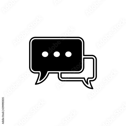 bubble speak icon trendy flat design 