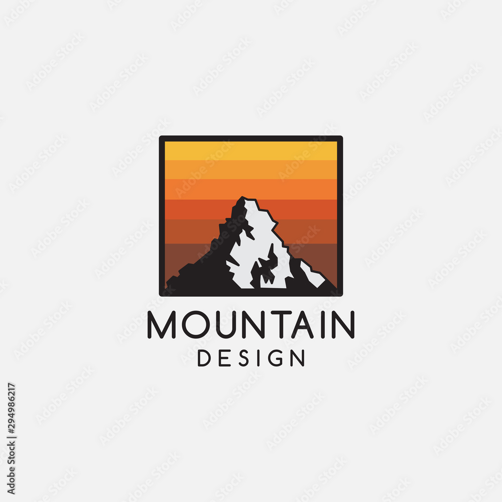 mountain logo icon template - vector