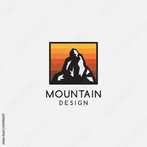mountain logo icon template - vector