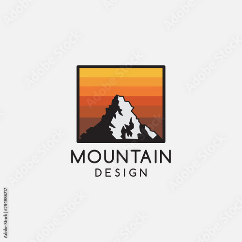 mountain logo icon template - vector