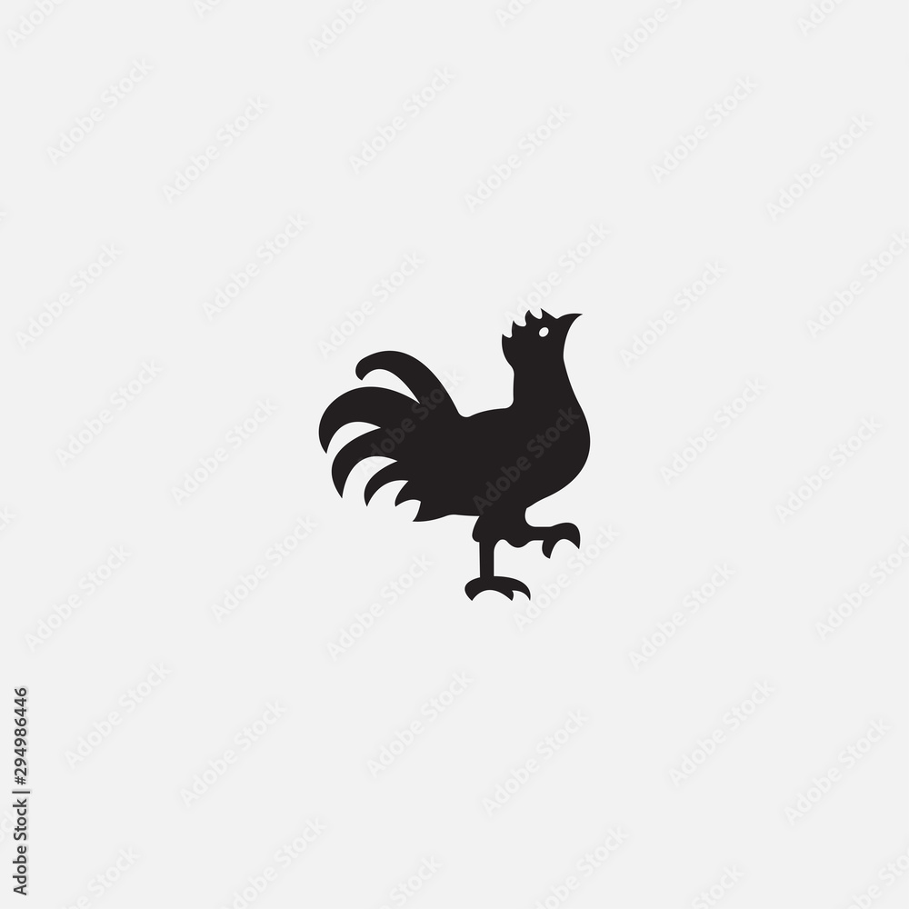 Chicken logo and icon. silhouette vector Chicken logo and icon. silhouette vector