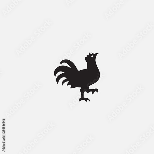 Chicken logo and icon.  silhouette vector