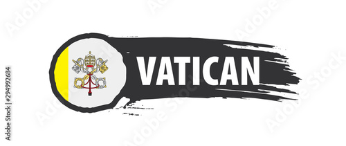 Vatican flag, vector illustration on a white background