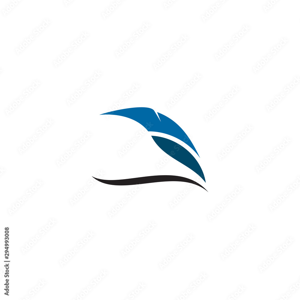 Feather pen icon logo design vector template Feather pen icon logo design vector template