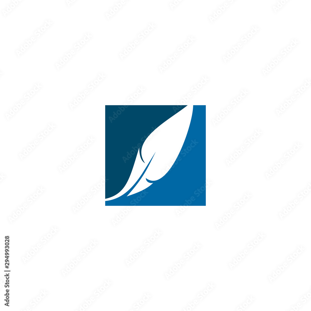 Feather pen icon logo design vector template Feather pen icon logo design vector template