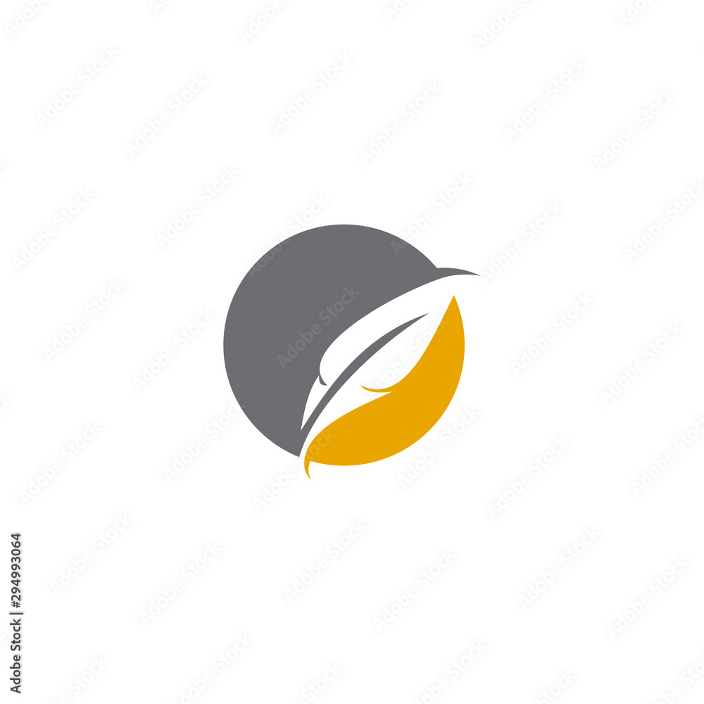 Feather pen icon logo design vector template Feather pen icon logo design vector template