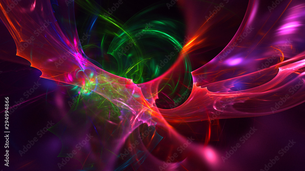 3D rendering abstract colorful fractal light background 3D rendering abstract colorful fractal light background