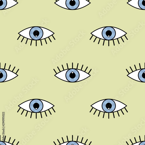 Abstract seamless sport eyes pattern for girls, boys. Creative sport vector pattern with psychodelic eyes. Funny eyes pattern for textile and fabric. Fashion sport style. Background for kids, girls