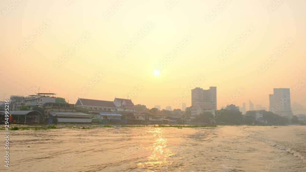 Traveling by passenger boat on the Chao Phraya River, the river of Kings, Travel in Thailand. Traveling by passenger boat on the Chao Phraya River, the river of Kings, Travel in Thailand.