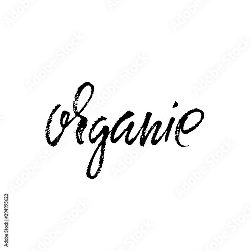 Organic lettering. Handwritten modern dry brush calligraphy. Vector typography banner.