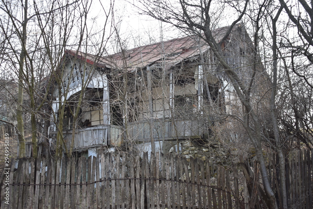 old abandoned wooden house old abandoned wooden house
