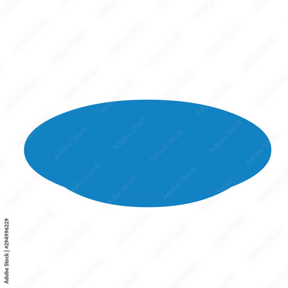 Blue Plate - Cartoon Vector Image Blue Plate - Cartoon Vector Image