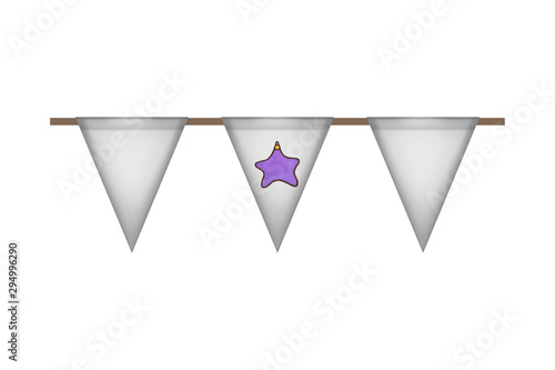 Christmas and new year flag garland.