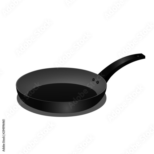 Frying Pan - Cartoon Vector Image