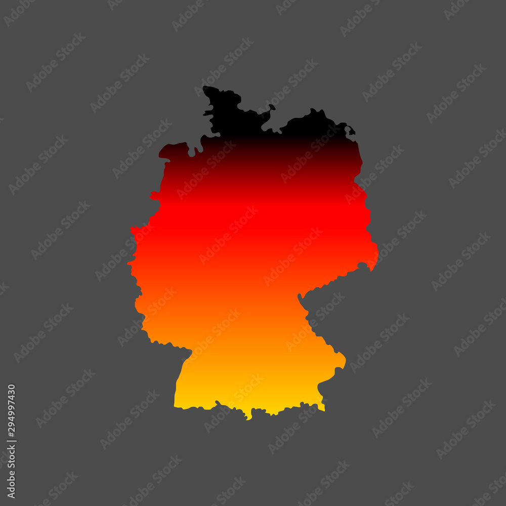 Germany map in national colors on grey background. gradient vector illustration Germany map in national colors on grey background. gradient vector illustration