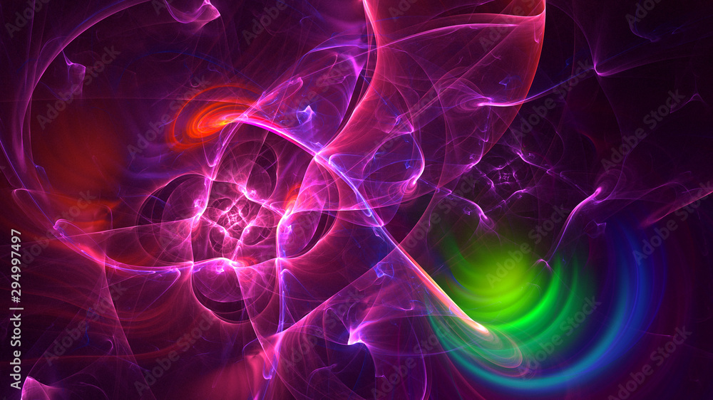Fototapeta premium 3D rendering abstract colorful fractal light background