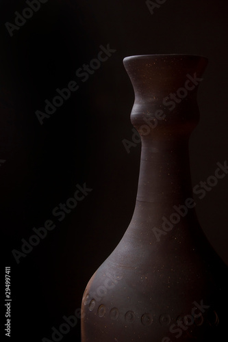 Clay bottle for wine