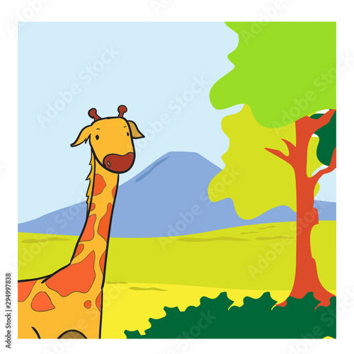 coloring page of giraffe