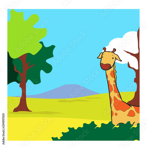 coloring page of giraffe