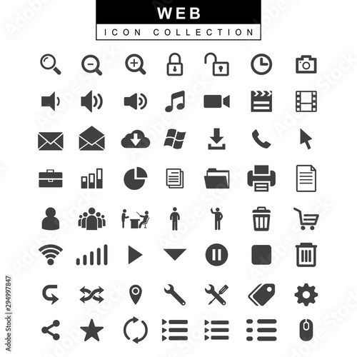 set of icons for web and mobile