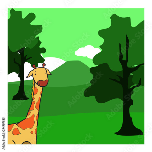 coloring page of giraffe