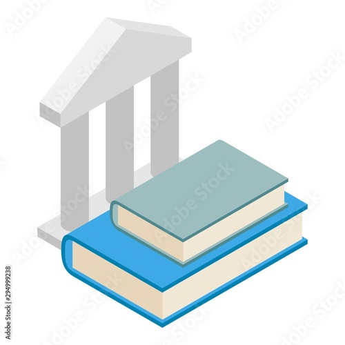 Education icon. Isometric illustration of education vector icon for web
